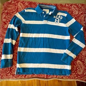 MENS AEROPOSTALE LONG SLEEVE POLO